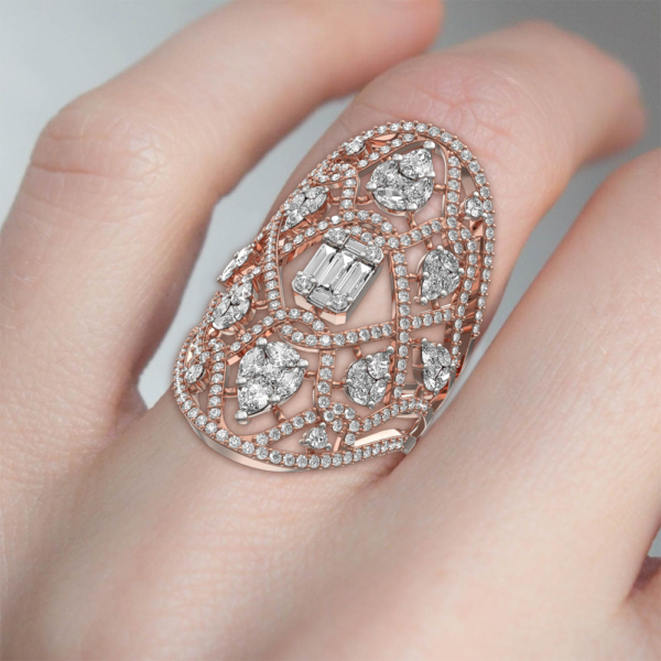 Human wearing the Sensational Symphony Diamond Ring