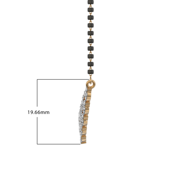 An additional view of the Shimmering Raindrops Diamond Mangalsutra