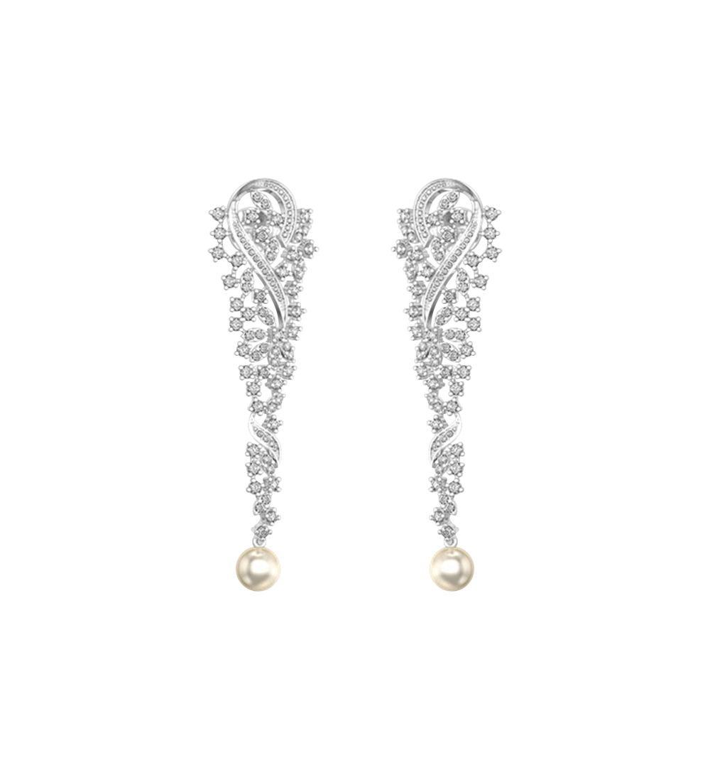 Shimmering Sparkles Diamond Earrings made from VVS EF diamond quality with 3.03 carat diamonds