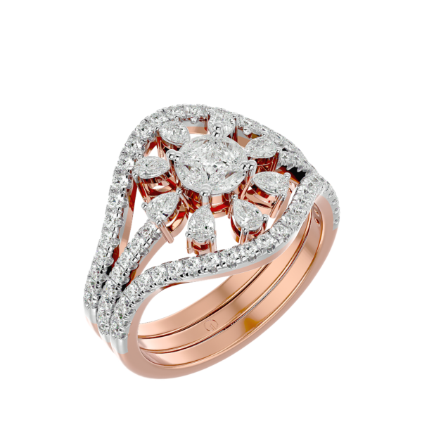 Sparkling Beauty Solitaire Illusion Diamond Ring made from VVS EF diamond quality with 0.95 carat diamonds