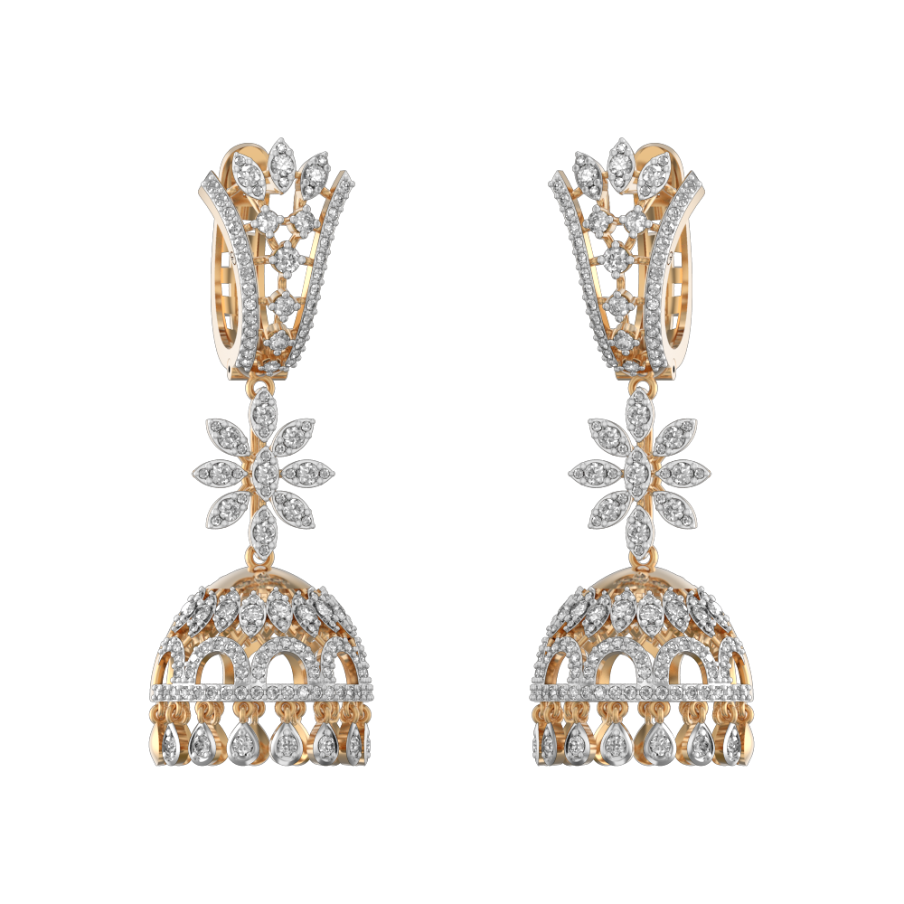 Splendid-Beauty-Jhumka-Diamond-Earrings-ER2748A-View-01