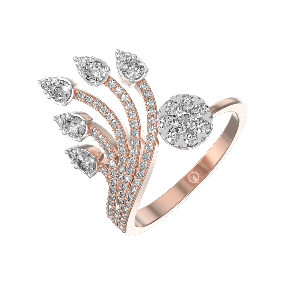 Sprouting Dazzles Diamond Ring made from VVS EF diamond quality with 0.85 carat diamonds