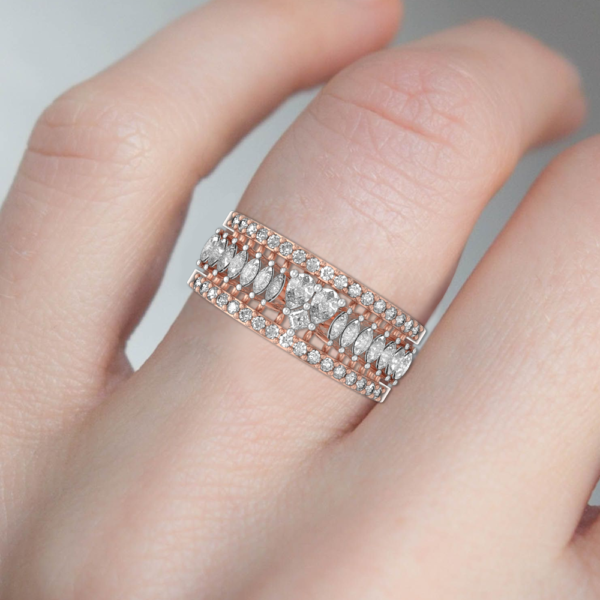 Human wearing the Stupendous Heart Diamond Ring