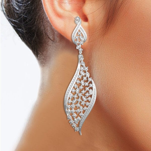 Human wearing the Suave Secrets Diamond Earrings