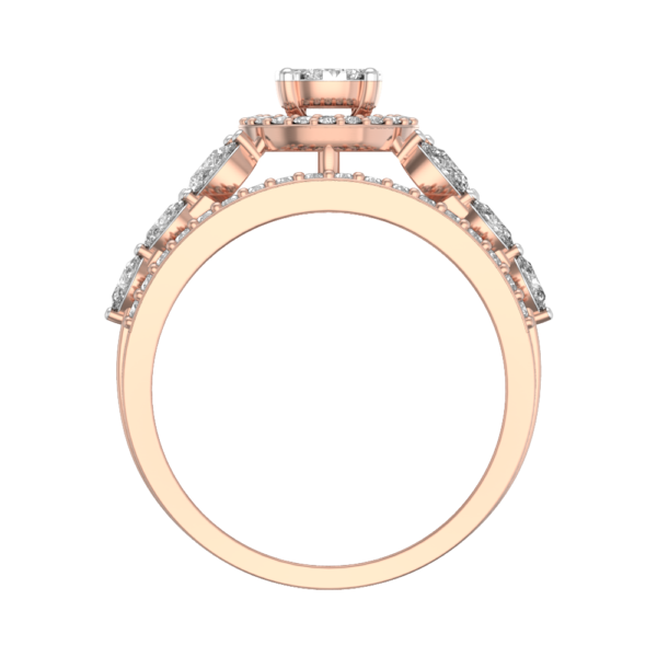 An additional view of the Synchronized Stunner Diamond Ring