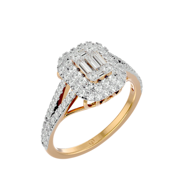 The Enchantress Solitaire Illusion Diamond Ring made from VVS EF diamond quality with 0.81 carat diamonds
