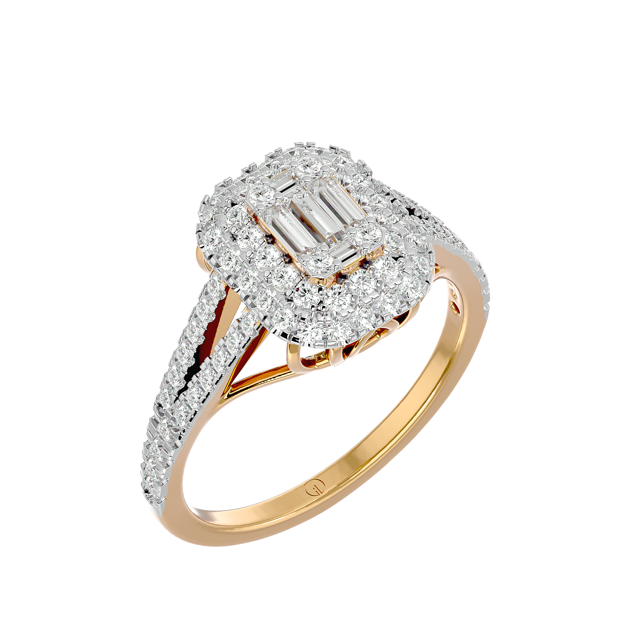 The Enchantress Solitaire Illusion Diamond Ring made from VVS EF diamond quality with 0.81 carat diamonds
