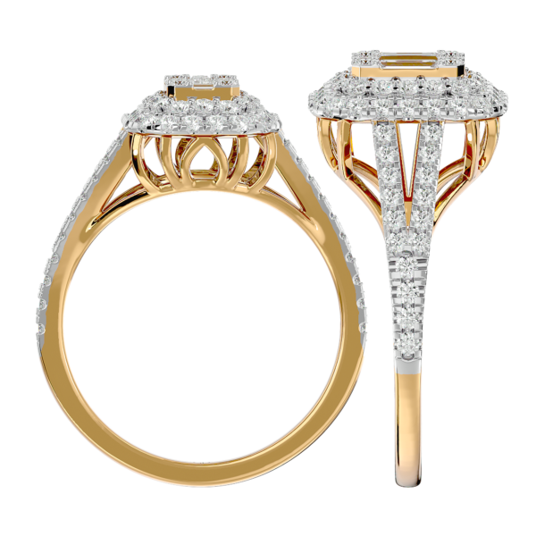 An additional view of the The Enchantress Solitaire Illusion Diamond Ring
