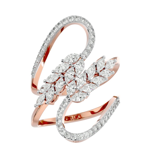 Twining Tendrils Diamond Ring made from VVS EF diamond quality with 1.58 carat diamonds