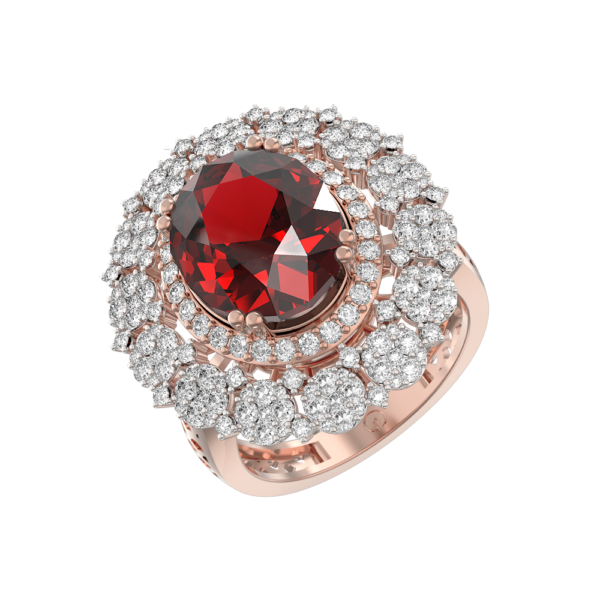 Vermilion Vibrance Diamond Ring made from VVS EF diamond quality with 1.61 carat diamonds