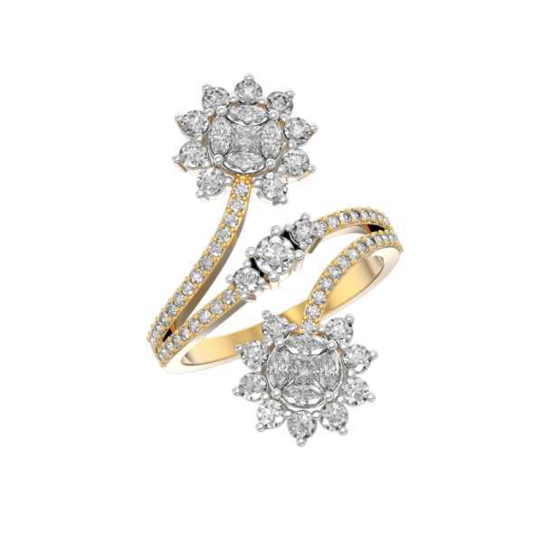 Whirling Wonder Diamond Ring made from VVS EF diamond quality with 1.69 carat diamonds