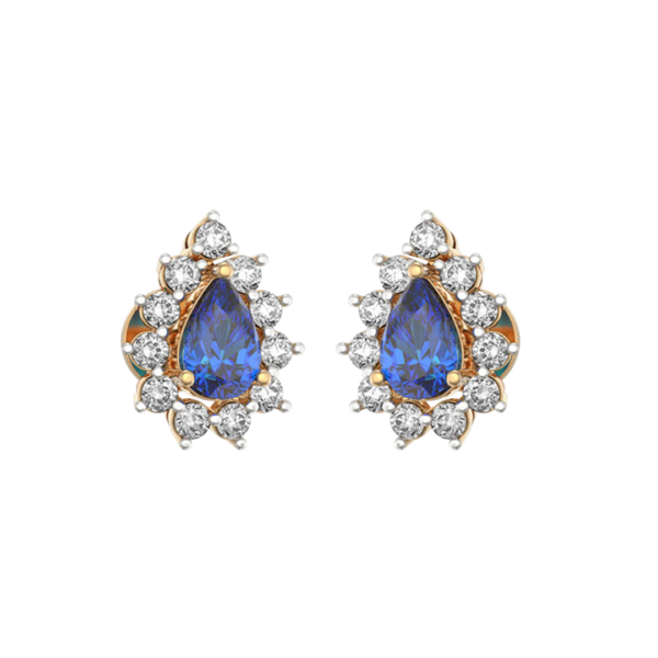 Azure Acclaim Diamond Earrings made from VVS EF diamond quality with 1 carat diamonds