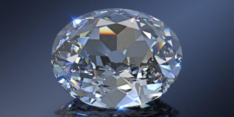Closeup shot of a shinning diamond
