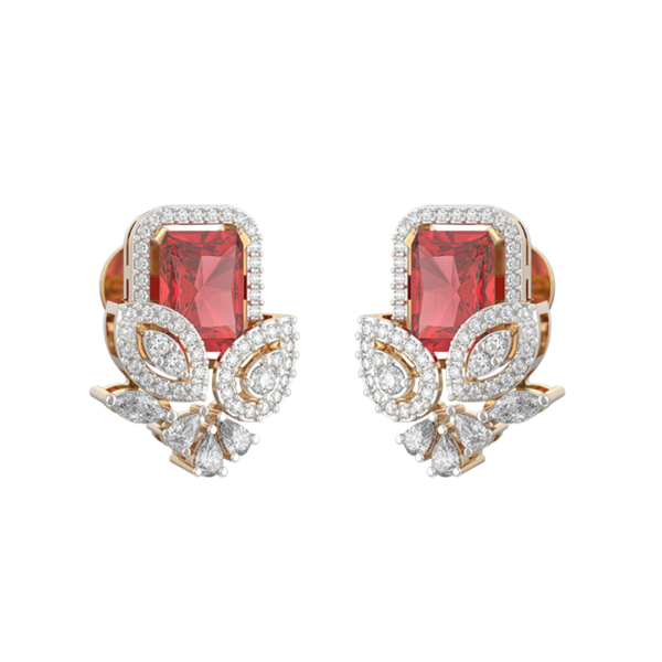 Erubescent Ecstasy Diamond Earrings made from VVS EF diamond quality with 1.39 carat diamonds