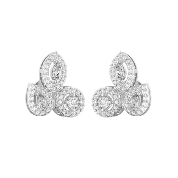 Polyhymnia Pageantry Diamond Earrings made from VVS EF diamond quality with 0.86 carat diamonds