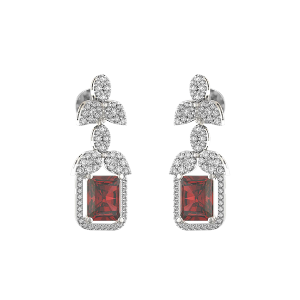 Scarlet Scintillations Diamond Earrings made from VVS EF diamond quality with 1.17 carat diamonds