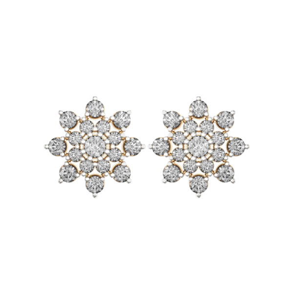 View of the Scintillating Sirius Diamond Earrings in close up