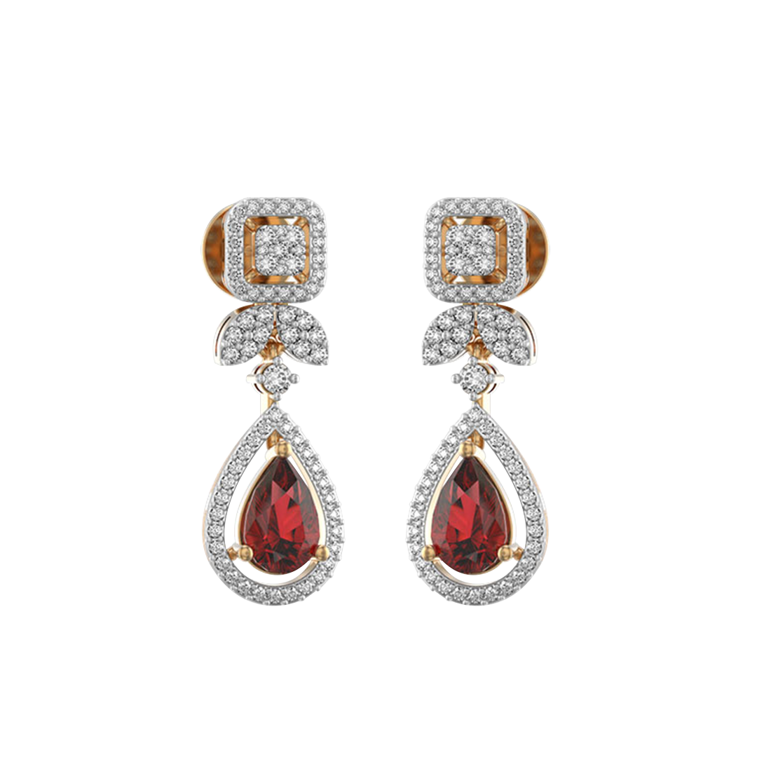 Soulful Scarlet Diamond Earrings made from VVS EF diamond quality with 0.89 carat diamonds