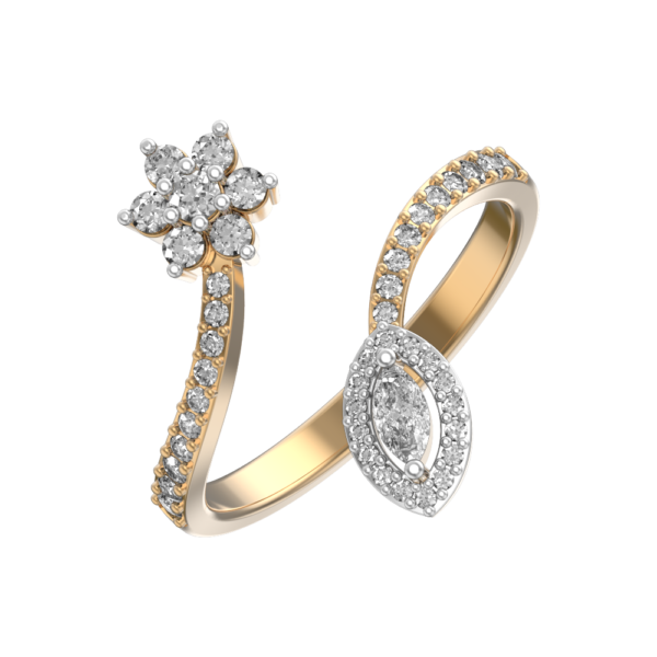 0.15 Ct Curves Of Blossom Diamond Ring