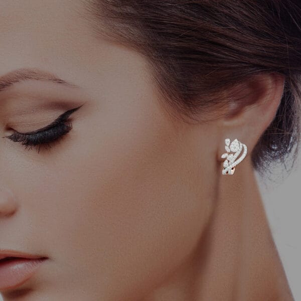 Caressed Petals Diamond Earrings