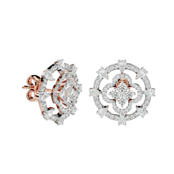 Floral Throne Diamond Earrings