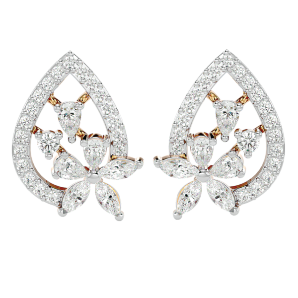 Floweret Charm Diamond Earrings
