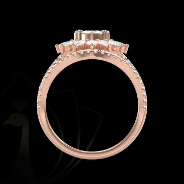 View of the Blooming Love Diamond Ring in close up