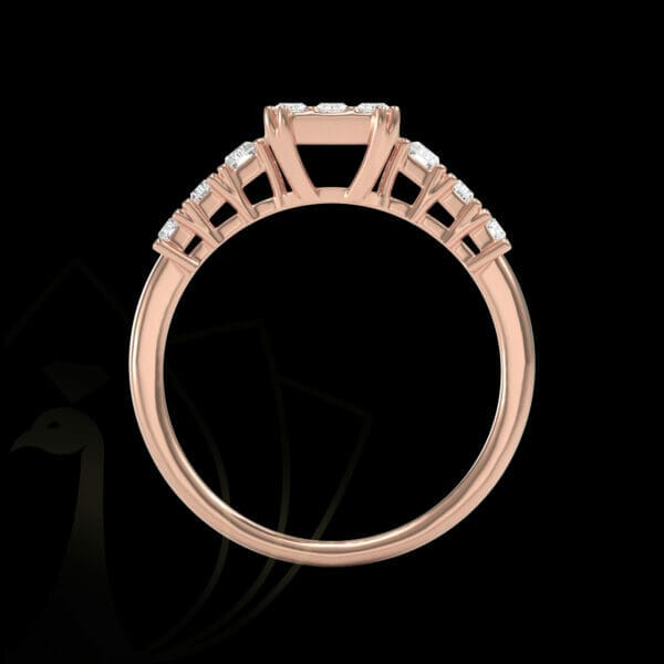 An additional view of the Sparkling Glamour Diamond Ring