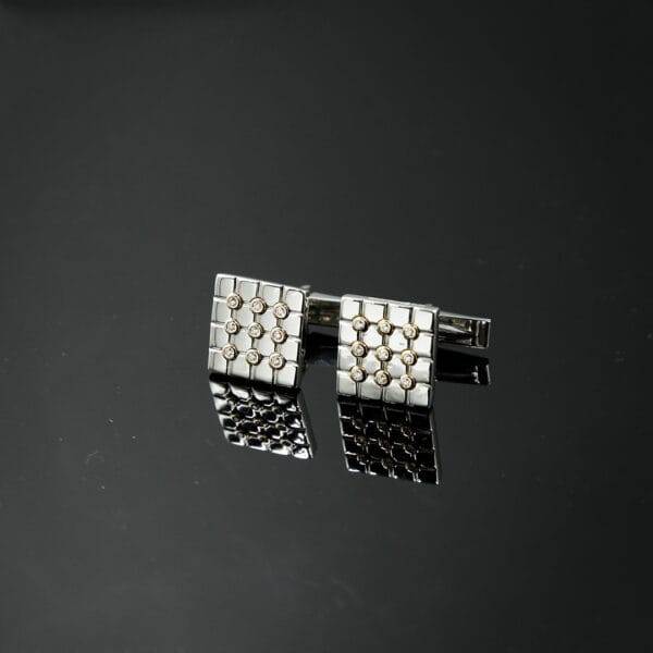 Checkered Beauty Men’s Diamond Cufflinks